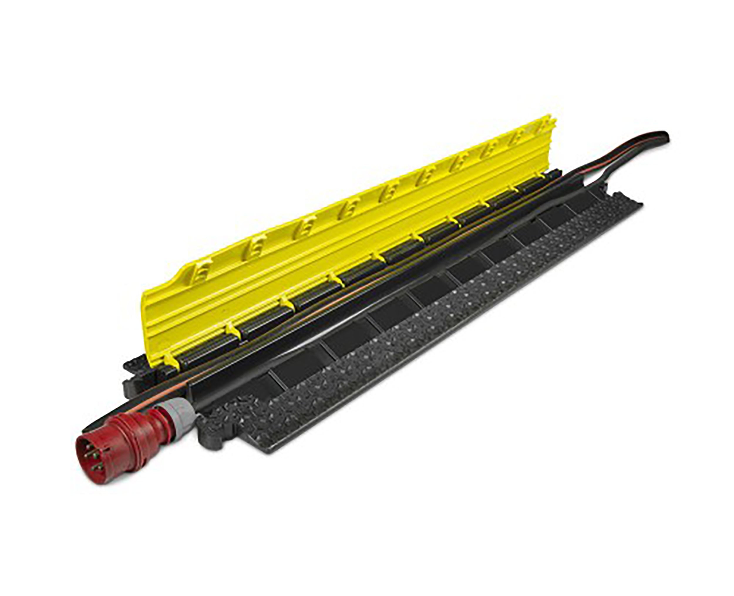 Defender 86100, 2 Channels Medium Duty Cable Protector - Black/Yellow by Defender