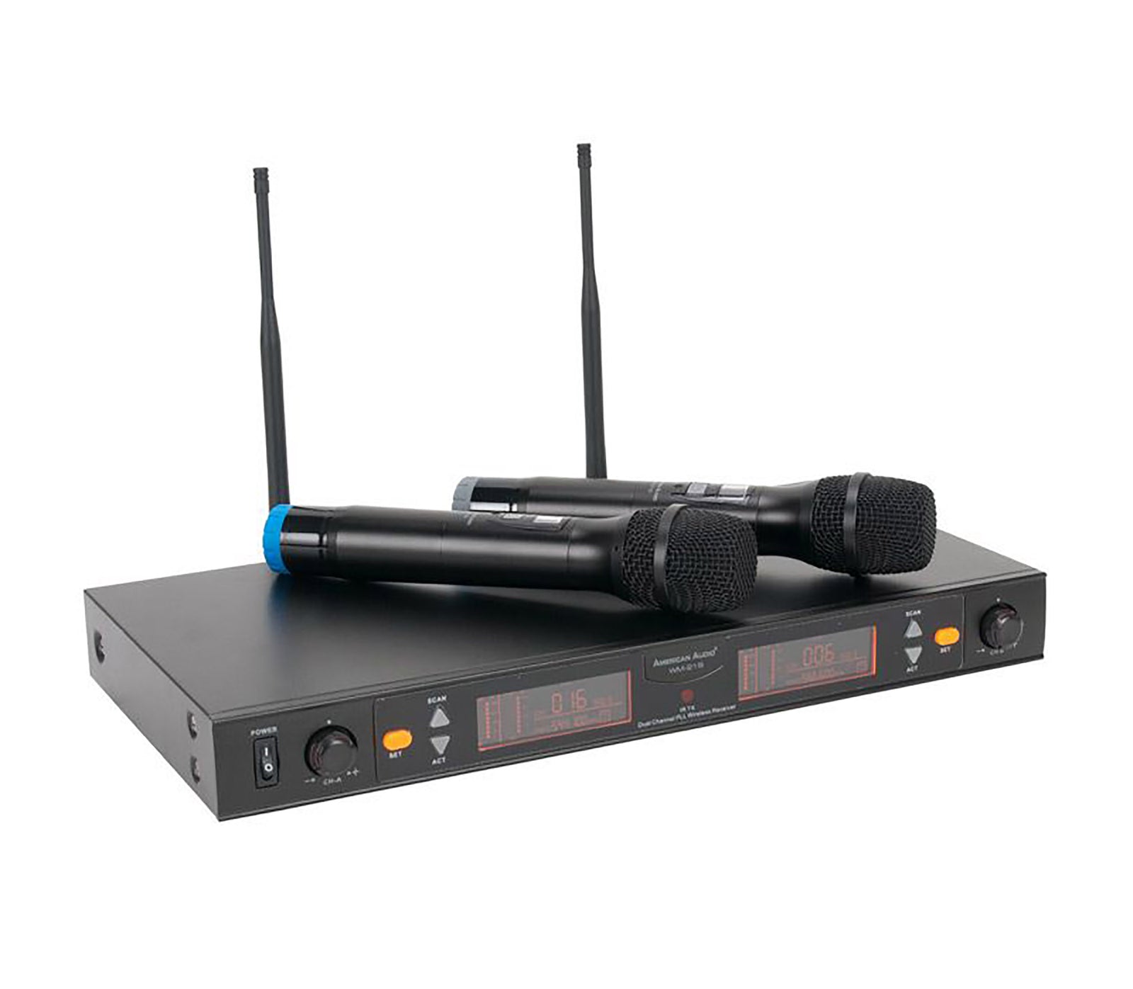 ADJ WM219, Two-Channel UHF Wireless Handheld Microphone System by ADJ