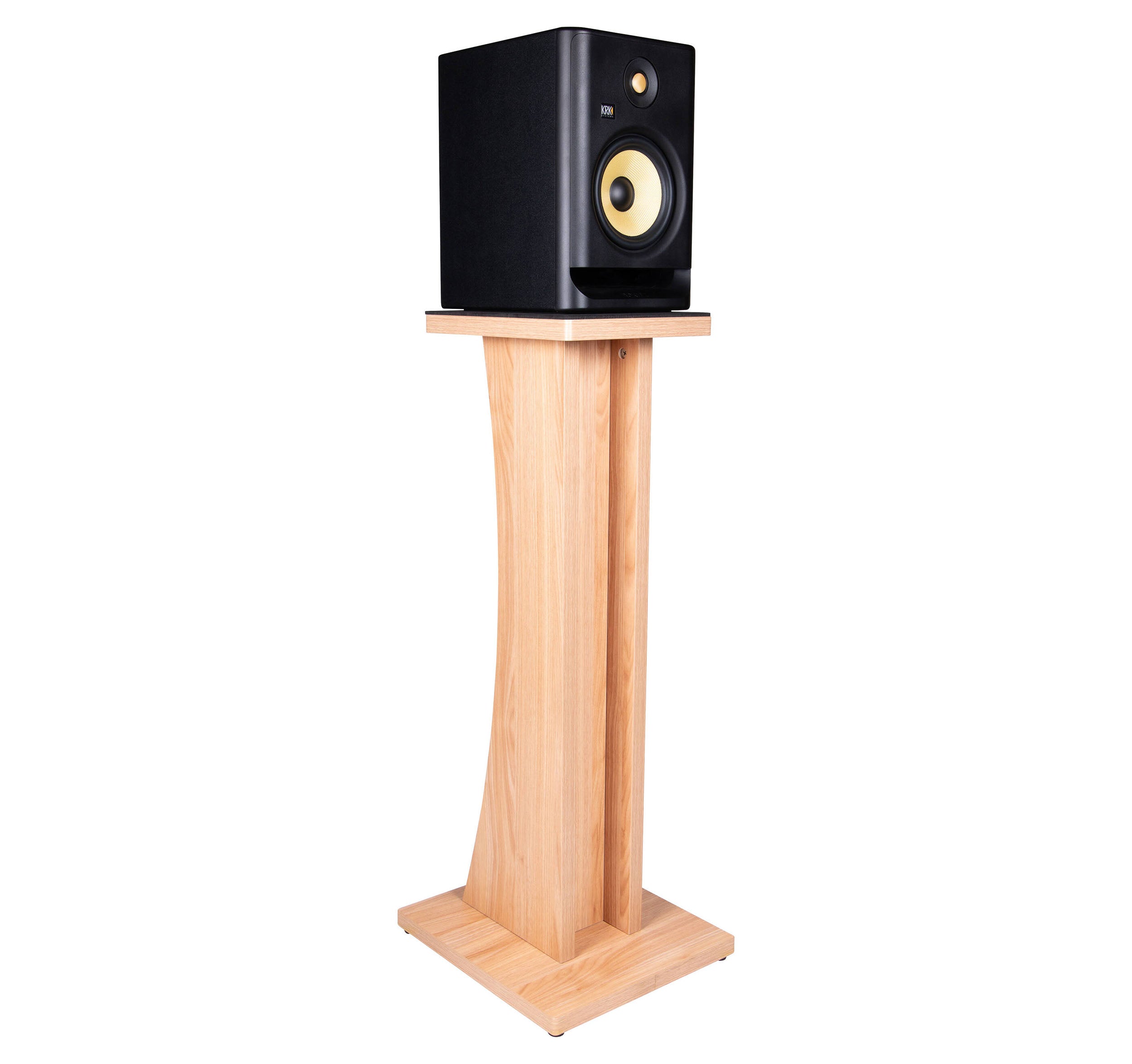 Gator GFW-ELITESPKSTMN-MPL Elite Series Studio Monitor and Speaker Stand - Maple by Gator Cases