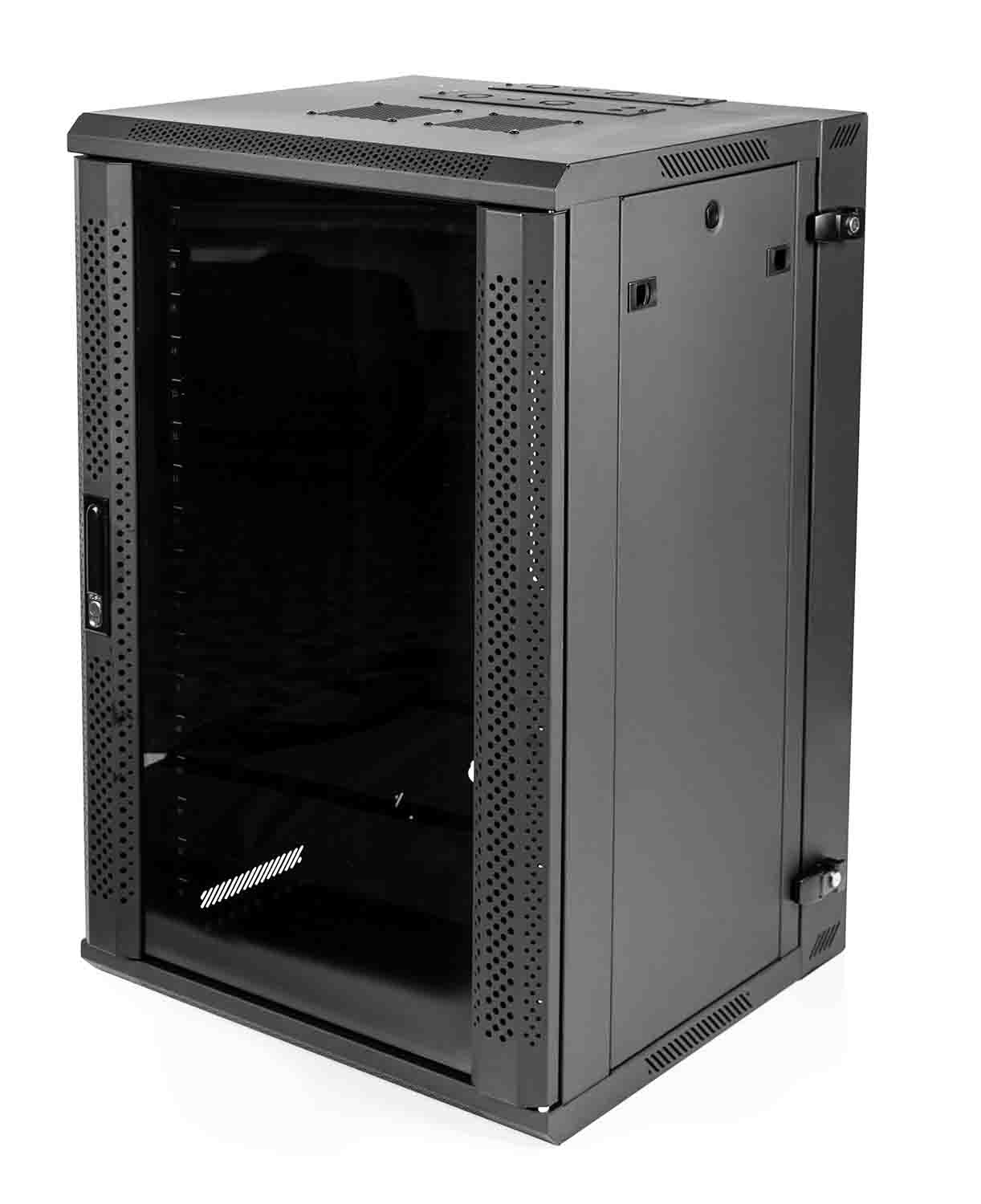 Gator Cases GRW2018509, 18U Sectional Wall Rack with Glass Door - 21″ Deep by Gator Cases