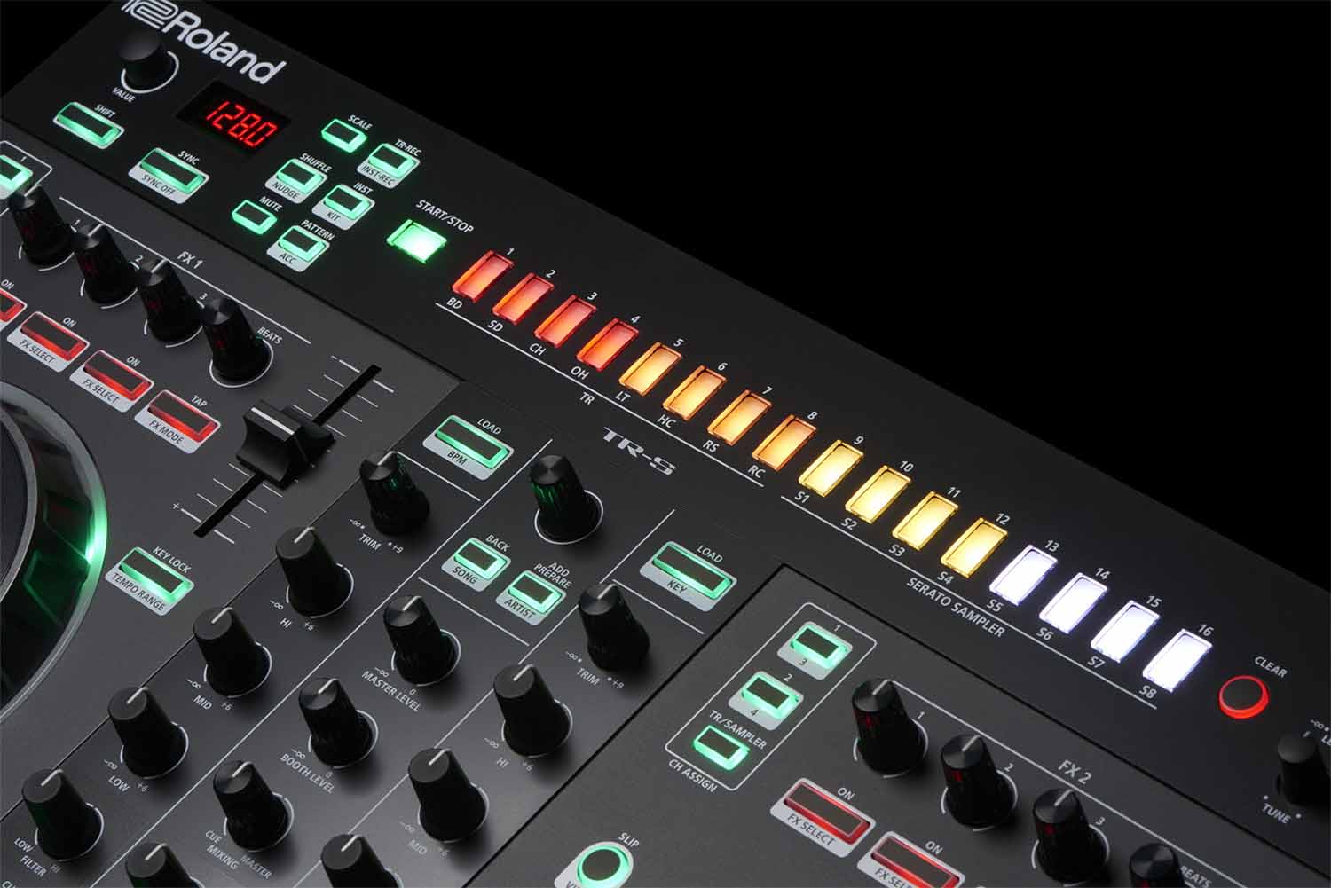 Roland DJ-505, 2-Deck Serato DJ Controller with Drum Machine