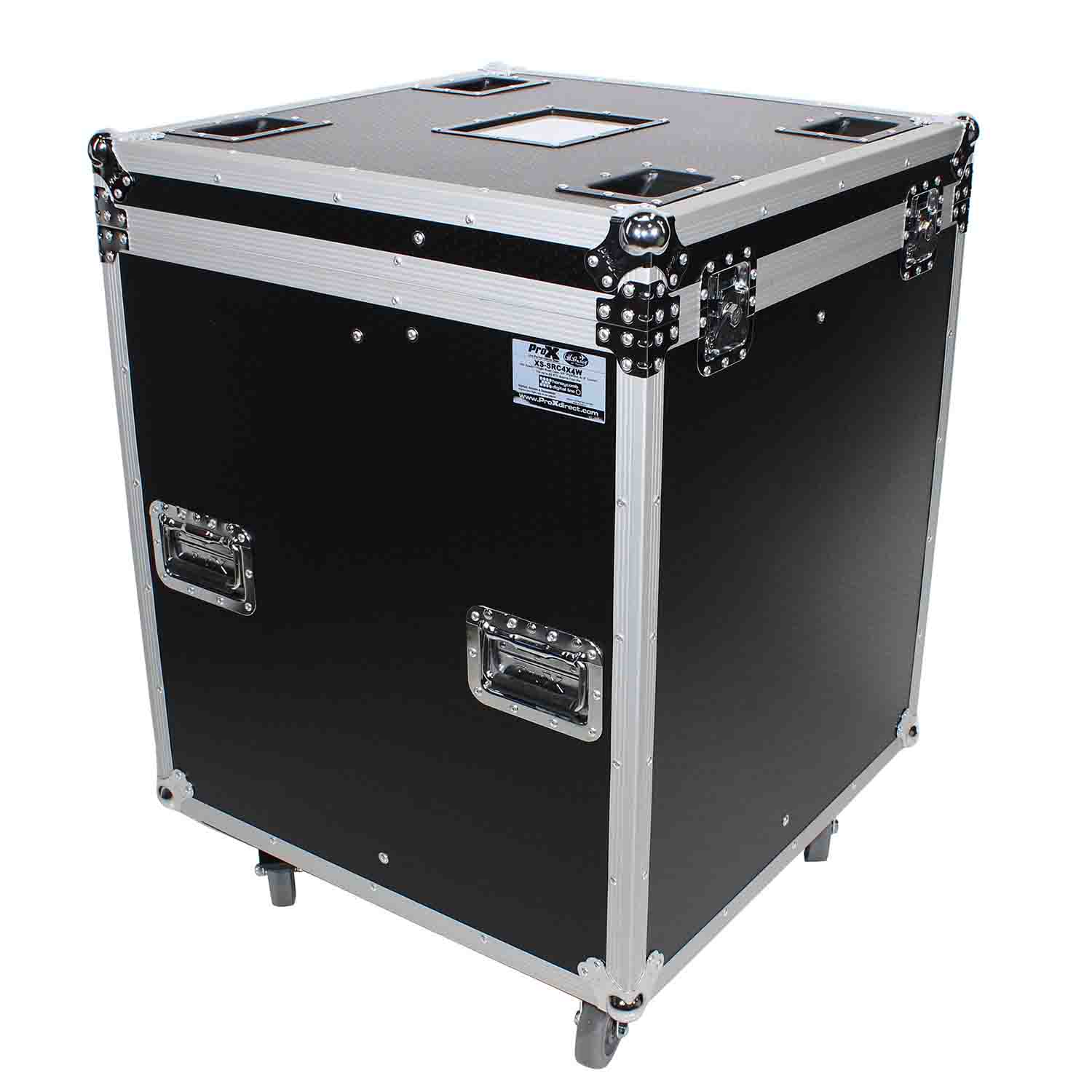 ProX XS-SRC4X4W Road Case for 4x Leko Style ETC Source Four Par Can Ellipsoidal Light Fixtures by ProX Cases