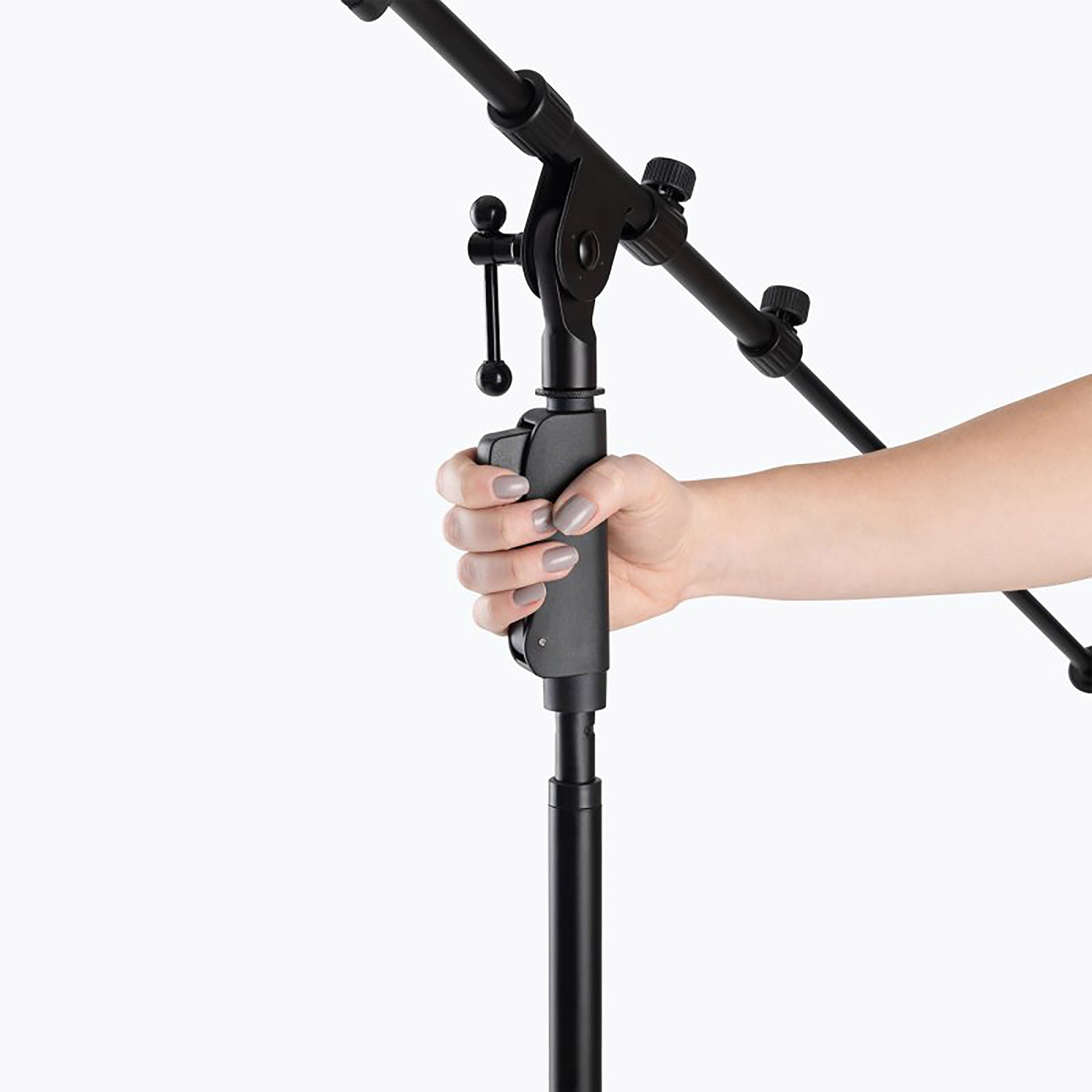 On Stage MS7550, One-Handed Mic Stand with Tripod Base - Black