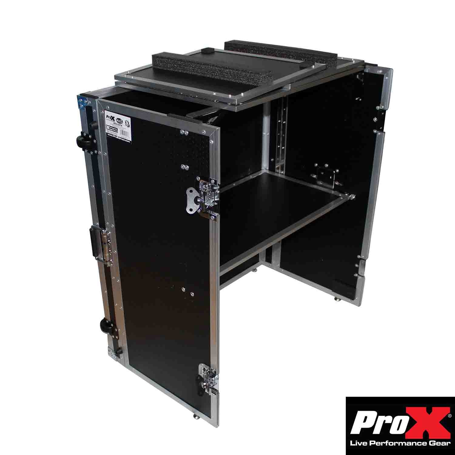 B-Stock Scratch & Dent: ProX XS-DJSTN DJ Folding Workstation Table, Fold Away with Wheels