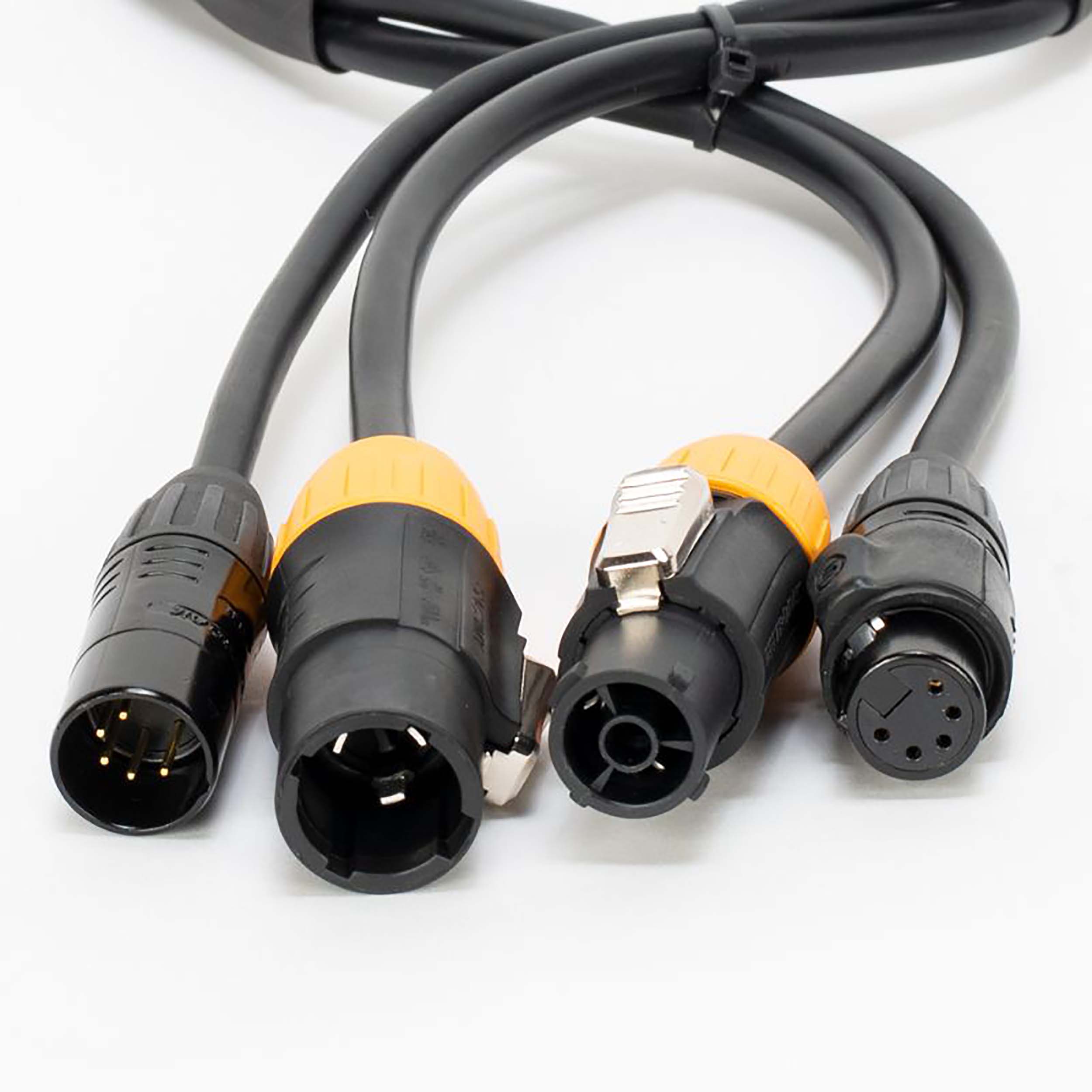 Accu-Cable AC5PTRUE, IP65-Rated 5-Pin DMX & Locking Power Link Combo Cable by Accu Cable