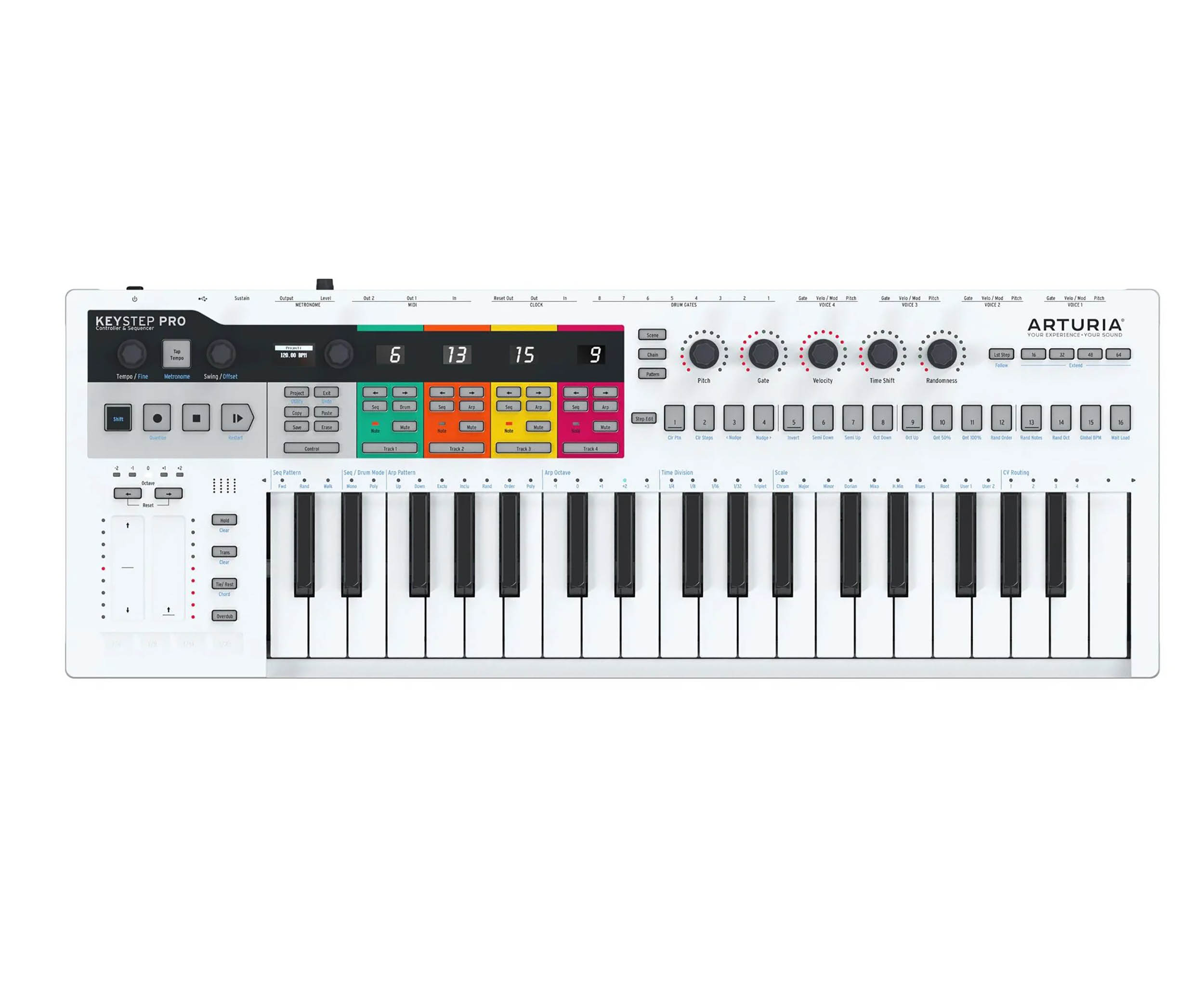 Arturia Keystep Pro, Keyboard with Advanced Sequencer and Arpeggiator