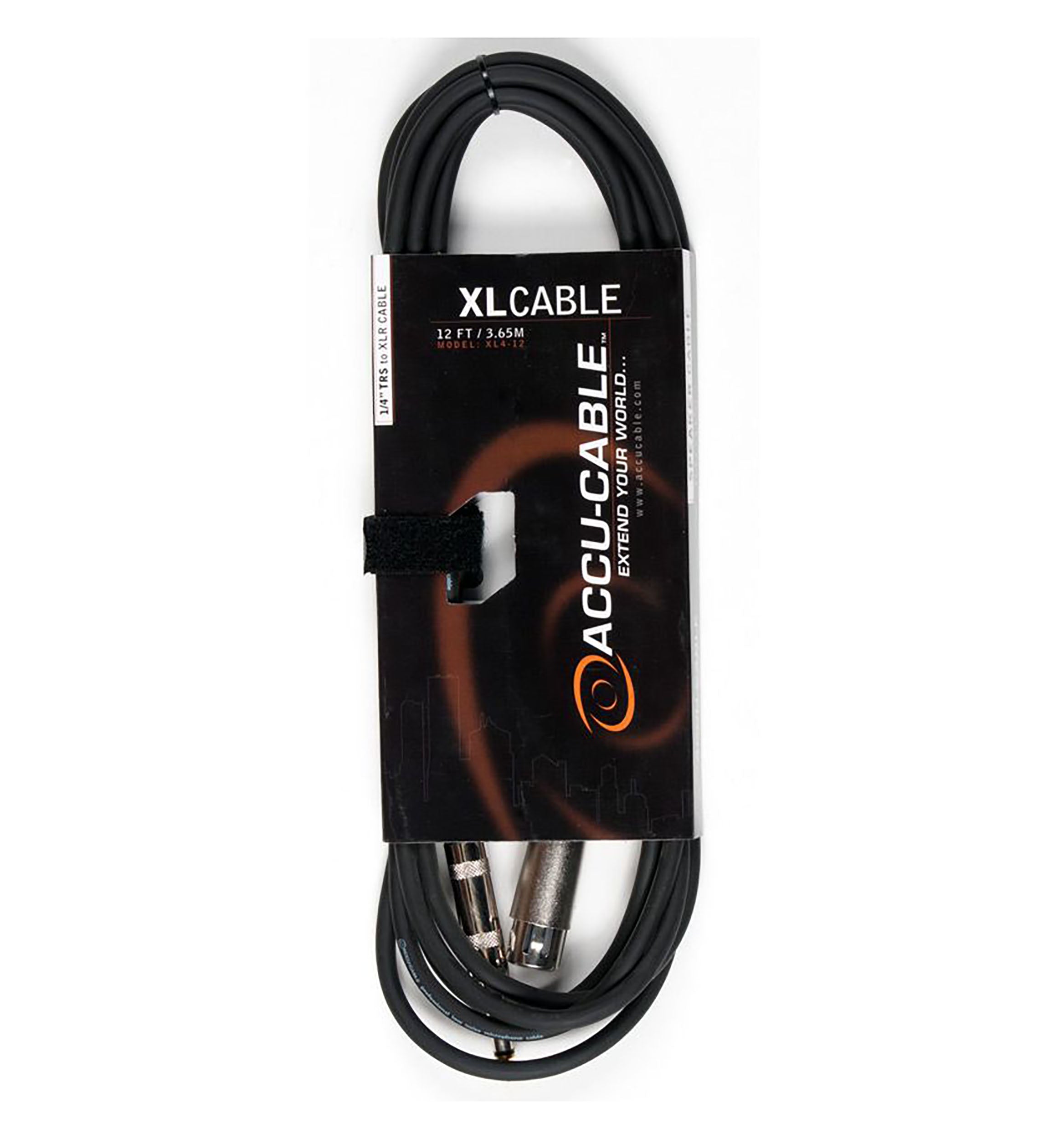 Accu-Cable XL4-12, 1/4-Inch TRS to XLR Speaker Cable - 12 Ft by Accu Cable