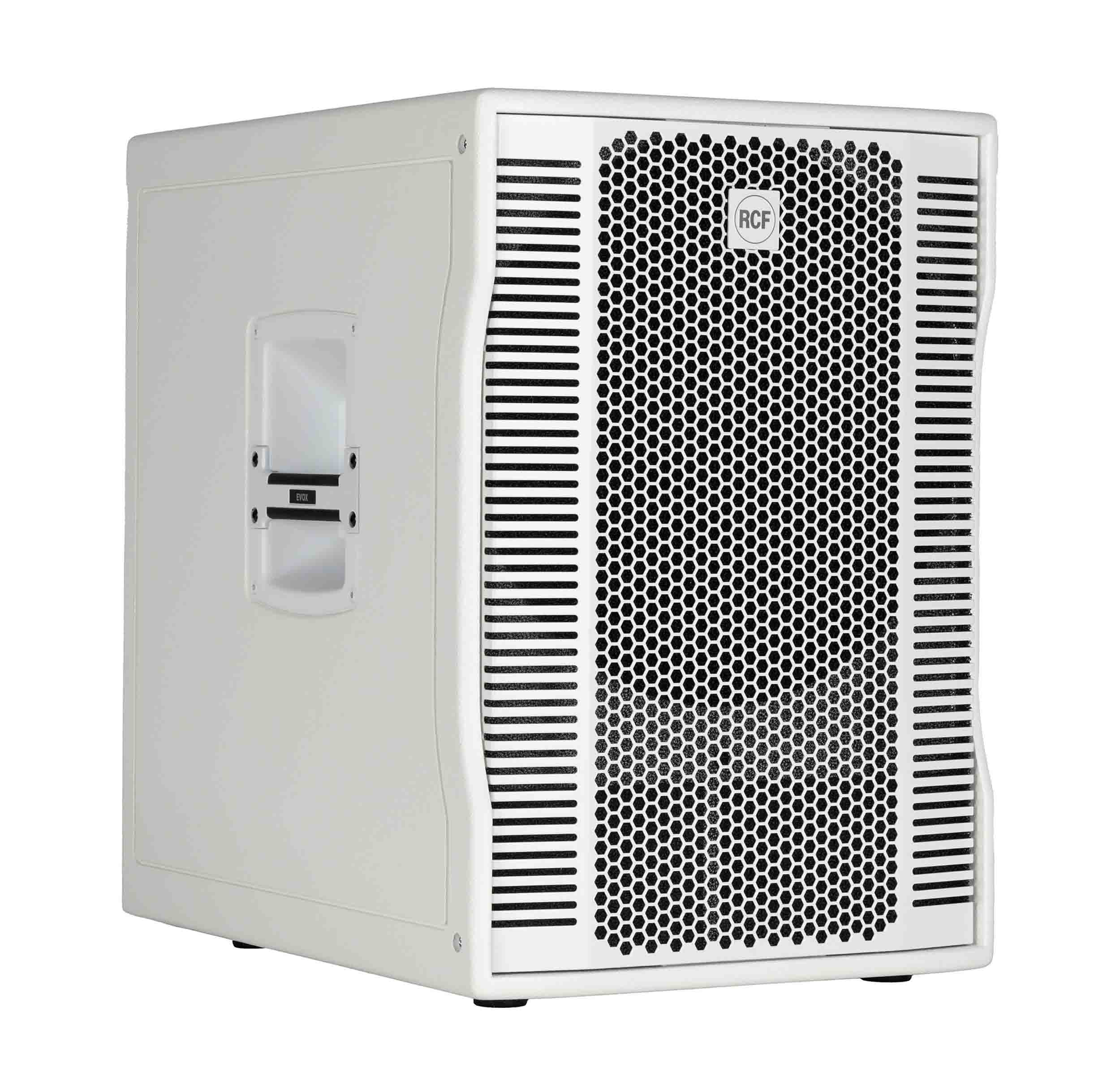 RCF EVOX-12-SYSTEM-W Active 15" 2-Way 1400W Portable Line Array PA System - White by RCF