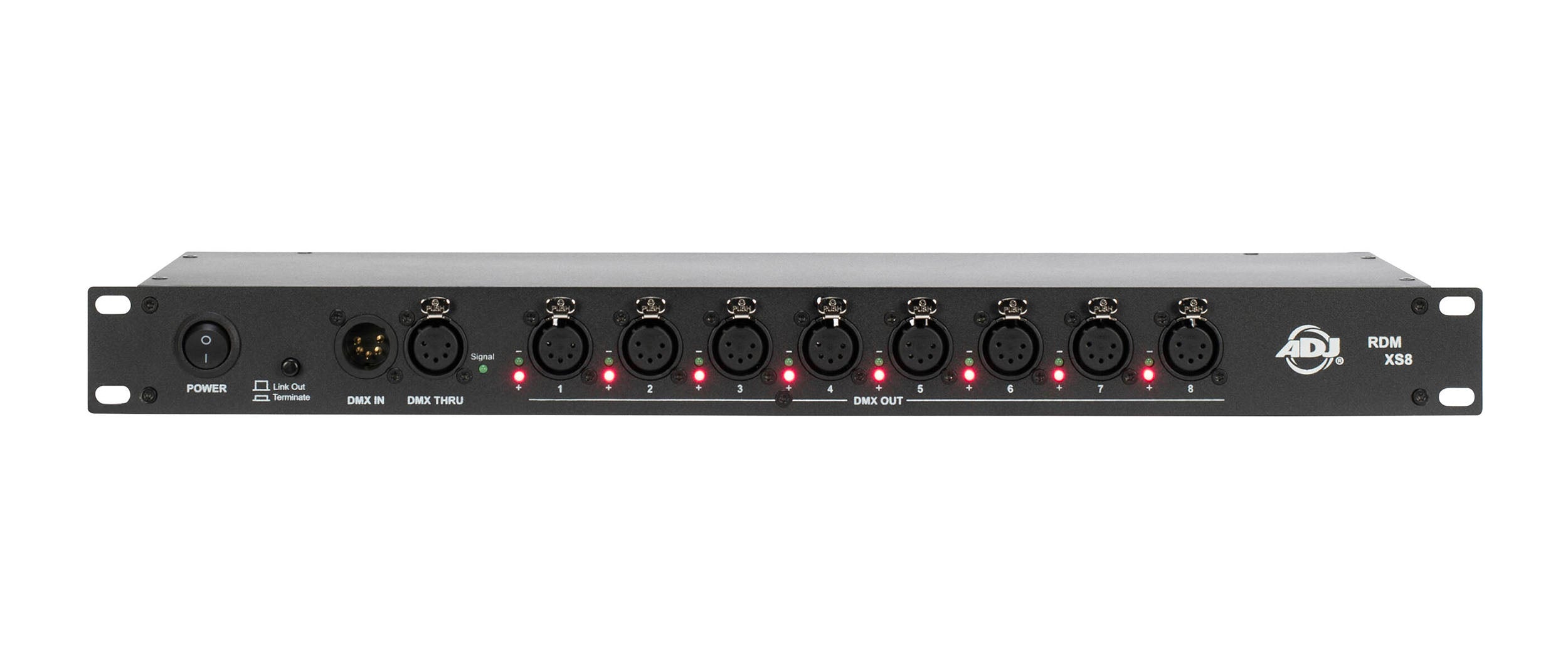 ADJ RDM XS8, DMX 8-Way RDM Data Splitter with Wired Digital Communication Network by ADJ