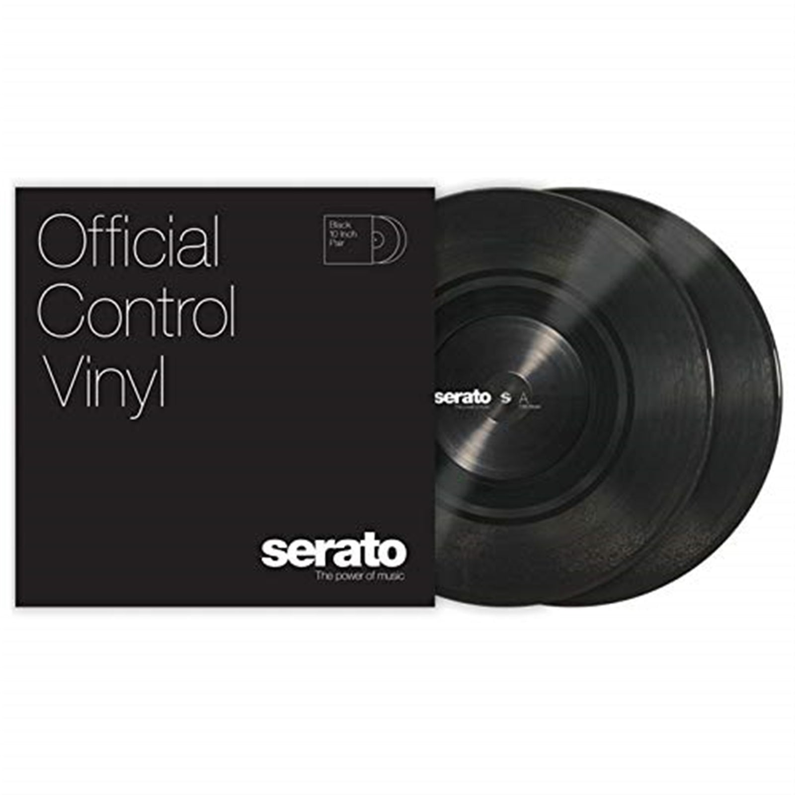 Serato SCV-PS-BLK-10, 10-Inch Control Vinyl Pair - Black by Serato
