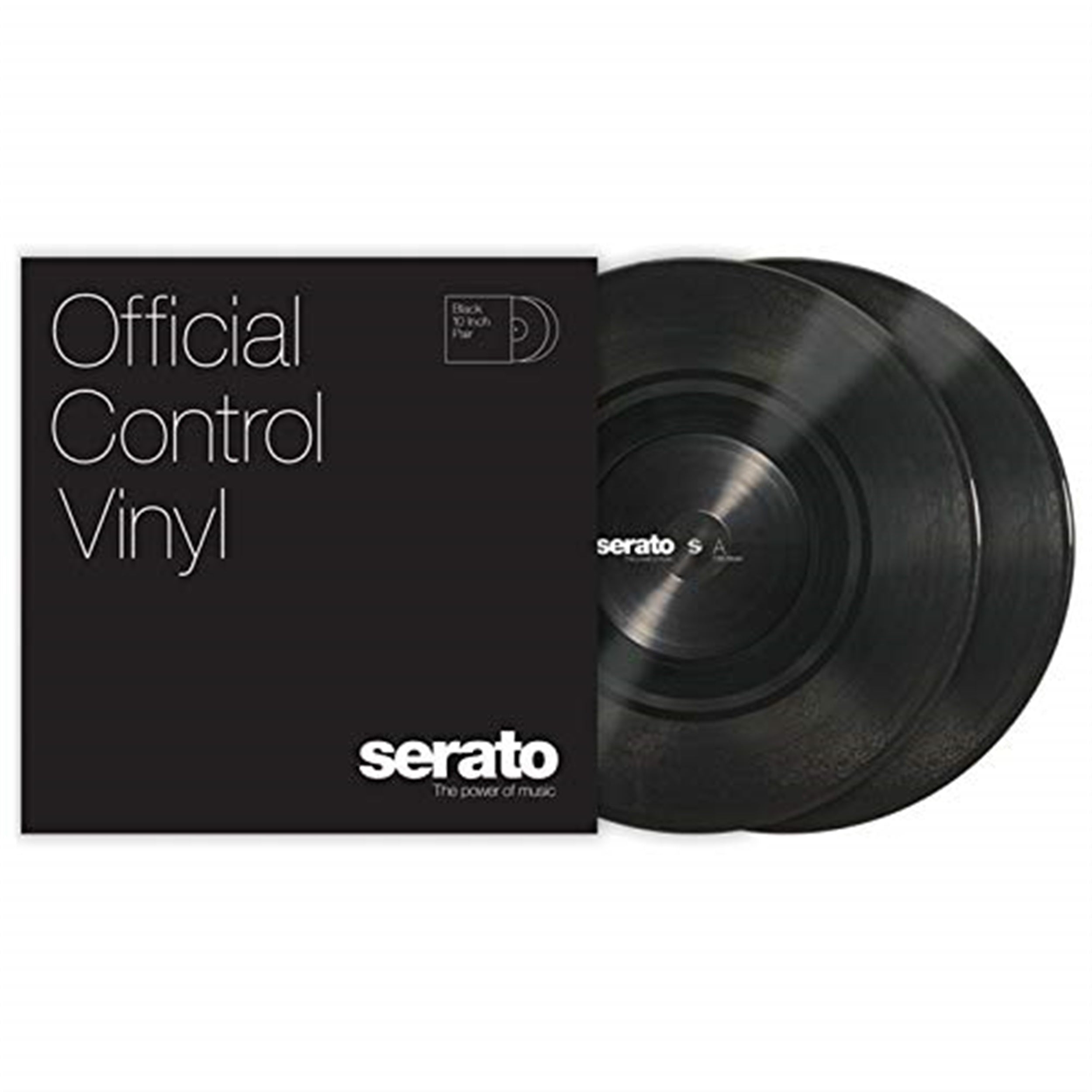 Serato SCV-PS-BLK-10, 10-Inch Control Vinyl Pair - Black