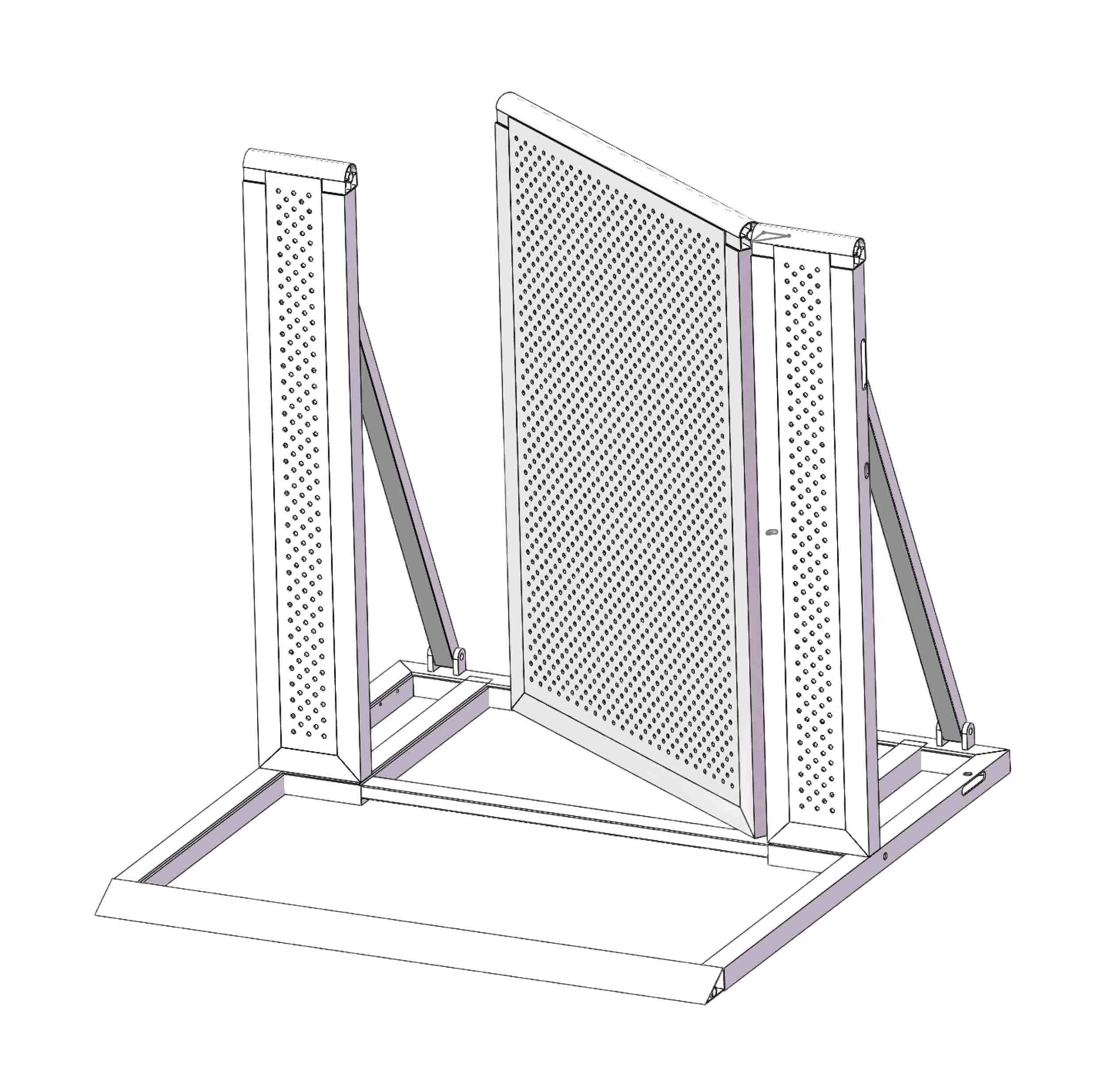 ProX XT-CSB4FT-DOOR 4FT Heavy-Duty Aluminum Ventilated Crowd Barrier Door and Base