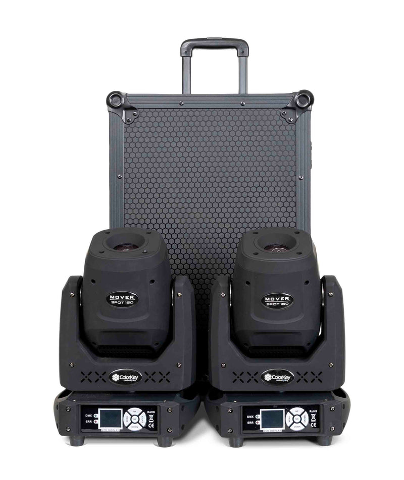 Colorkey CKU-5053, Mover Spot 150 2-Pack Bundle with Trolley - Black by ColorKey