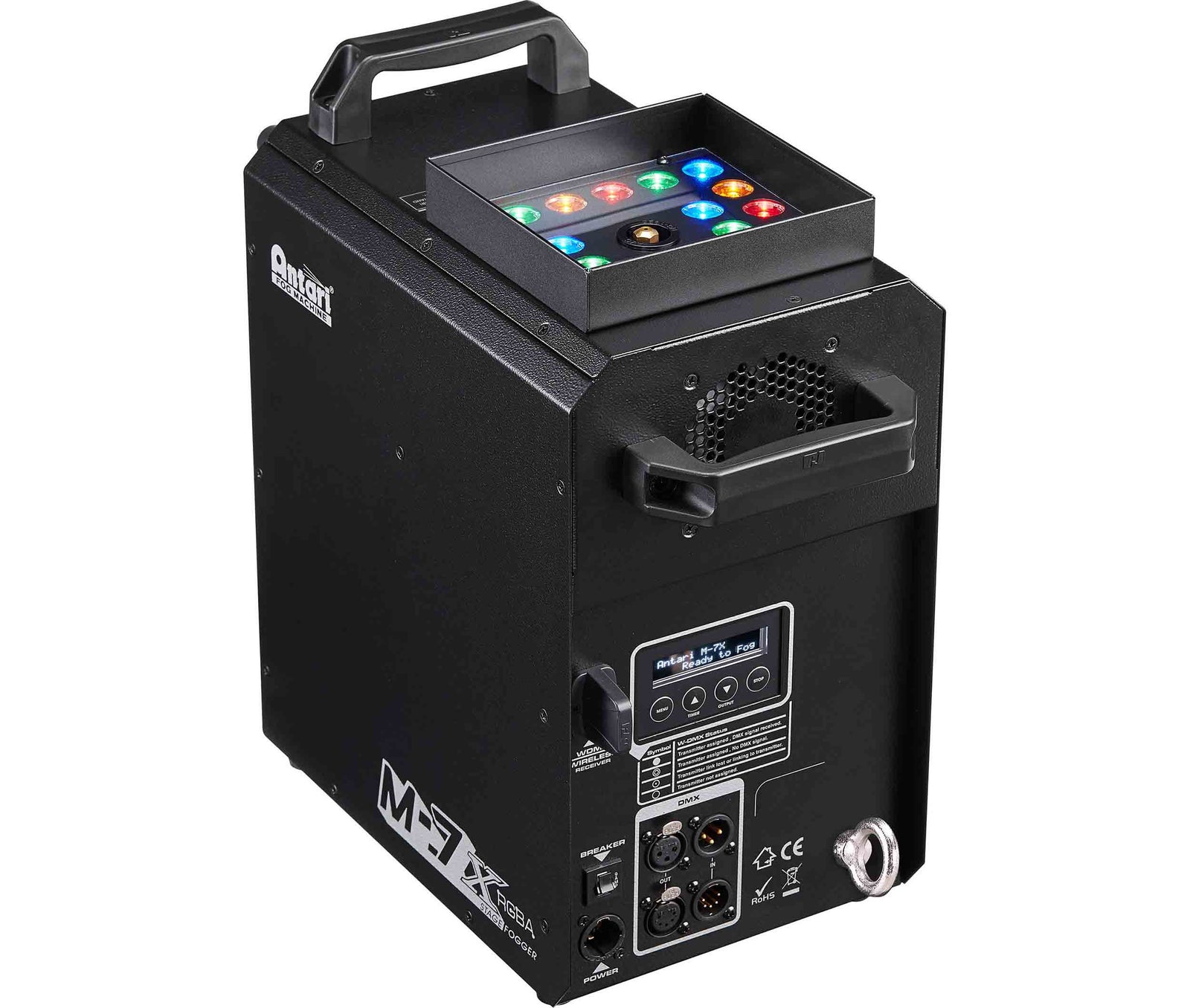 Antari M-7X RGBA LED Multi-Position Fogger with Powerful 35’ Upshot Burst by Antari
