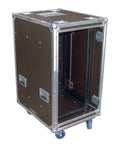 Odyssey OPSR20U243046WBRN, Professional 20U Brown Hex Board Slam Rack with Caster Wheels by Odyssey