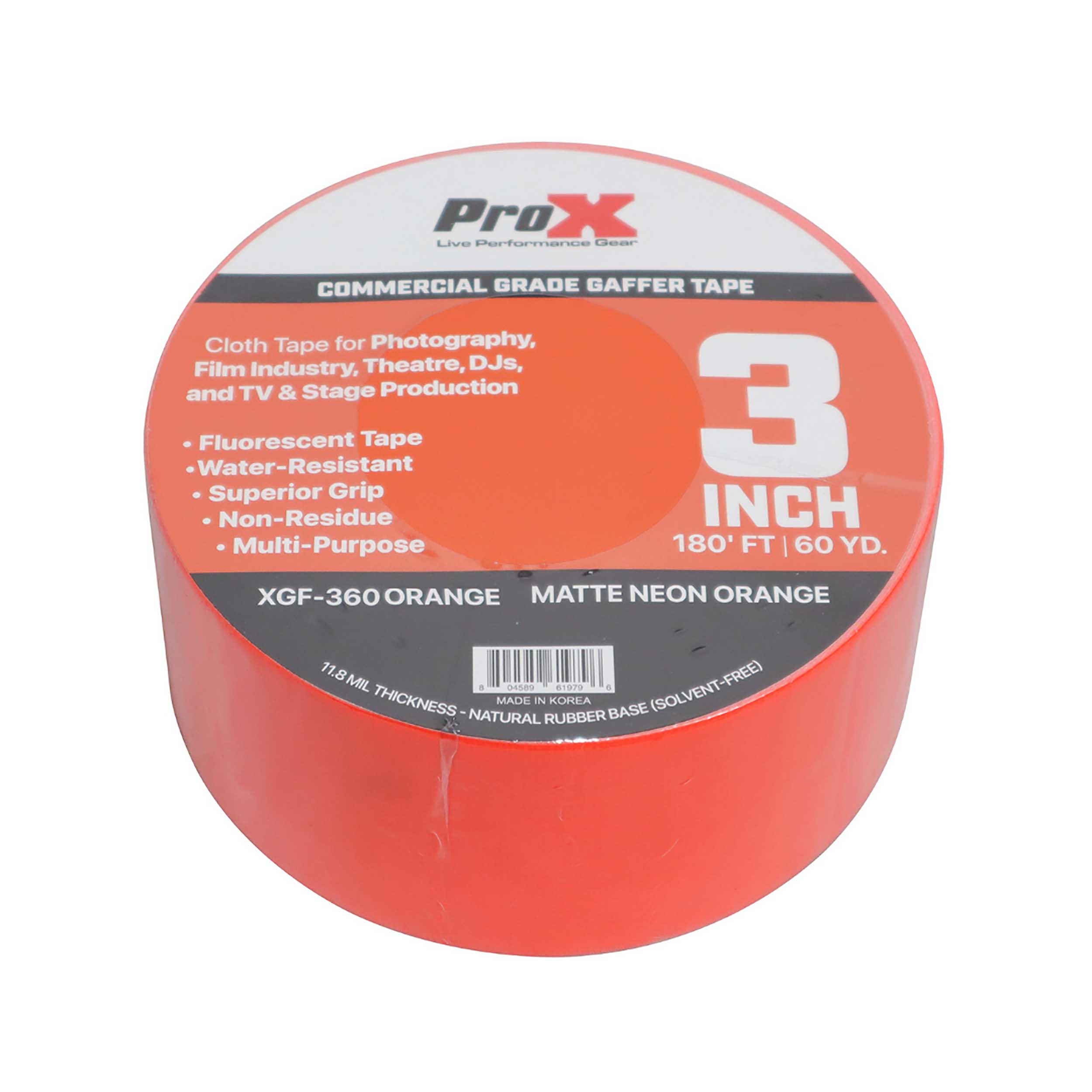 ProX XGF-360, 3-inch 60YD Matte Commercial Grade Gaffer Tape Pros Choice Non Residue - 180Ft by ProX Cases