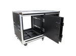 ProX XS-2X12USLAM24, 2X12U Deep Vertical Shock Mount Rack Case with Sliding Doors and 6 Caster Wheels - 24 Feet by ProX Cases
