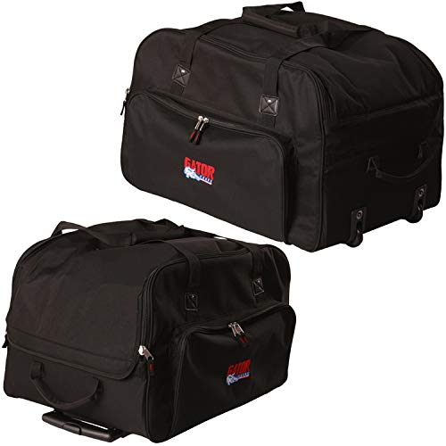 Gator GPA-712SM 2-Pack Rolling Speaker Bag for Small Format 12-inch Speakers by Gator Cases