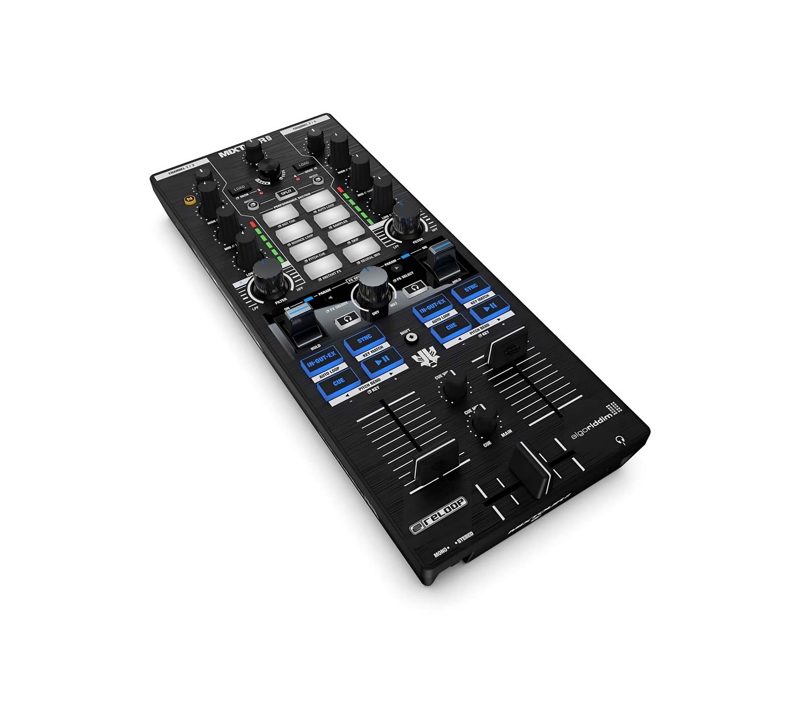 Reloop Mixtour Pro, Portable All-In-One 4-Deck DJ Controller with Audio Interface by Reloop