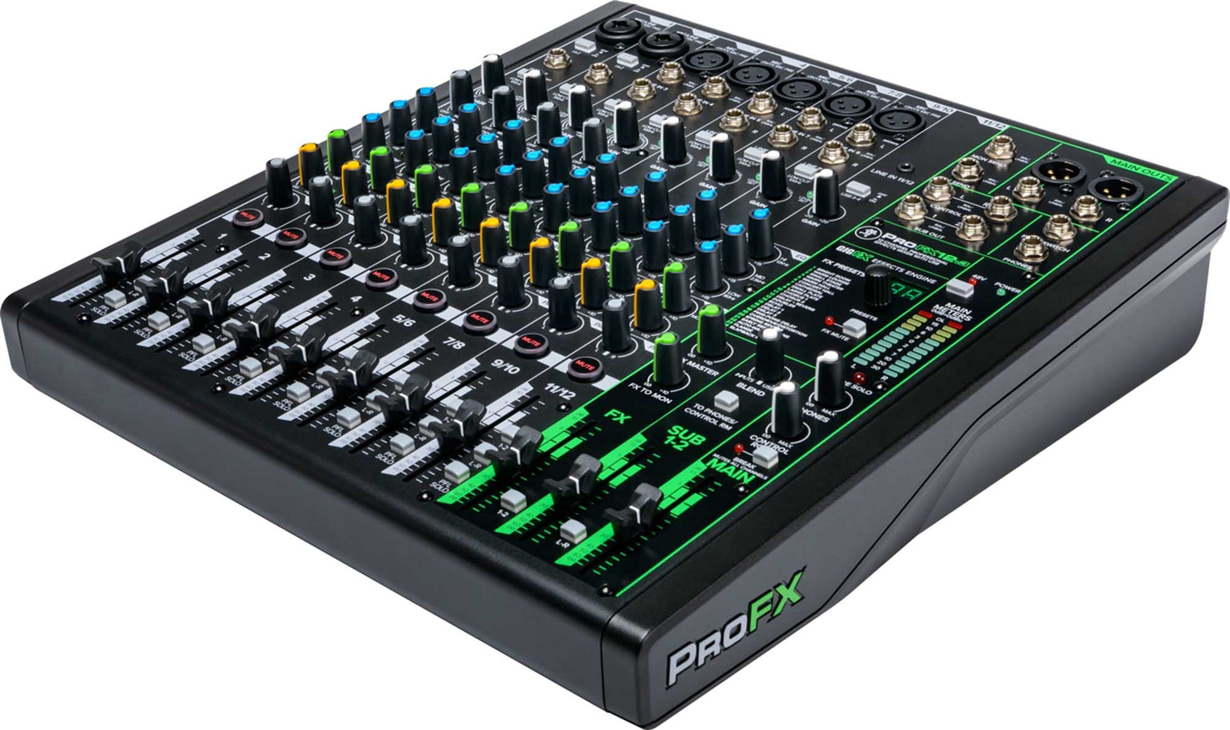 Mackie ProFX12v3, 12-Channel Professional Effects Mixer with Built-In FX by Mackie