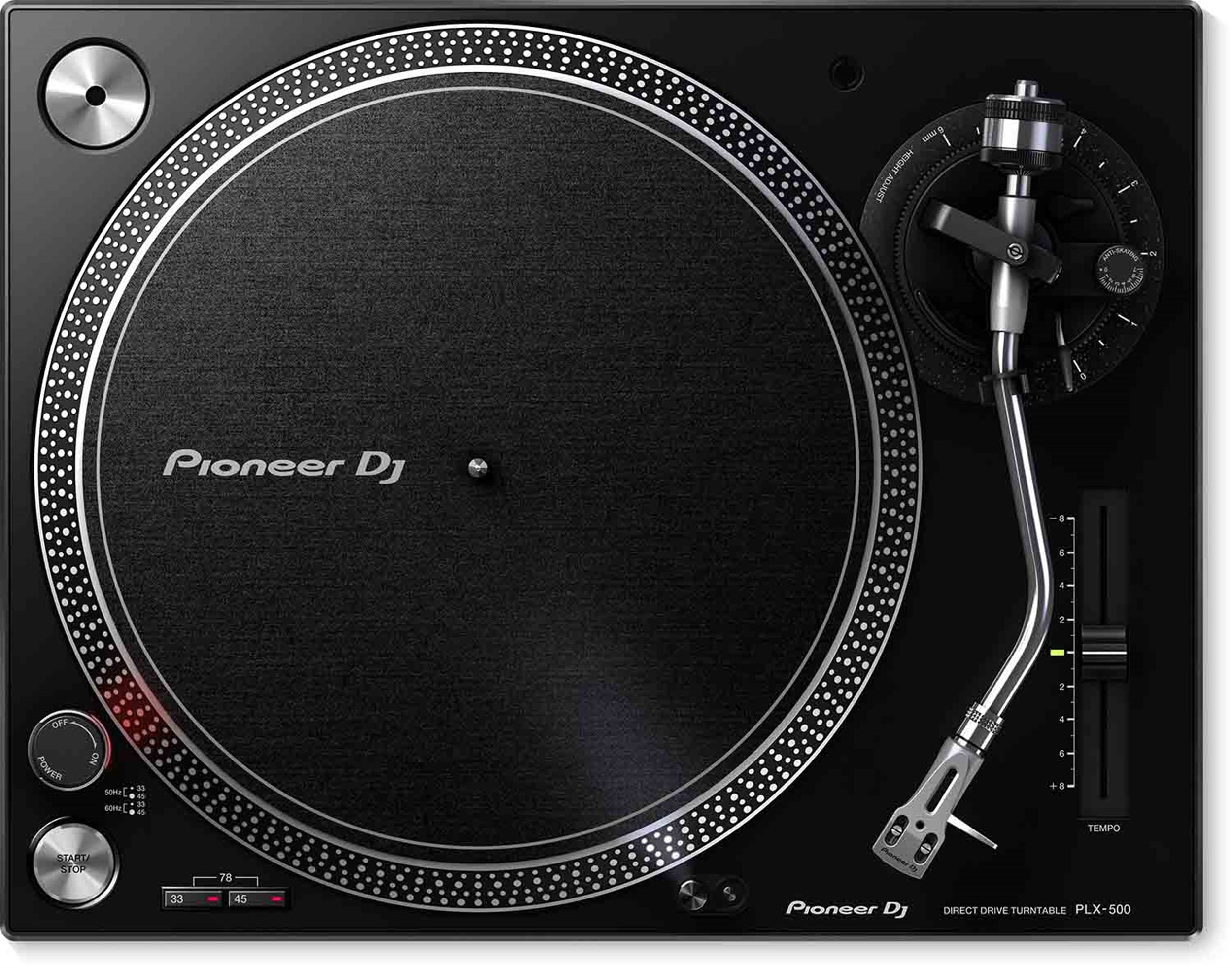 Pioneer DJ PLX-500-K High Torque, Direct Drive Turntable - Black by Pioneer DJ