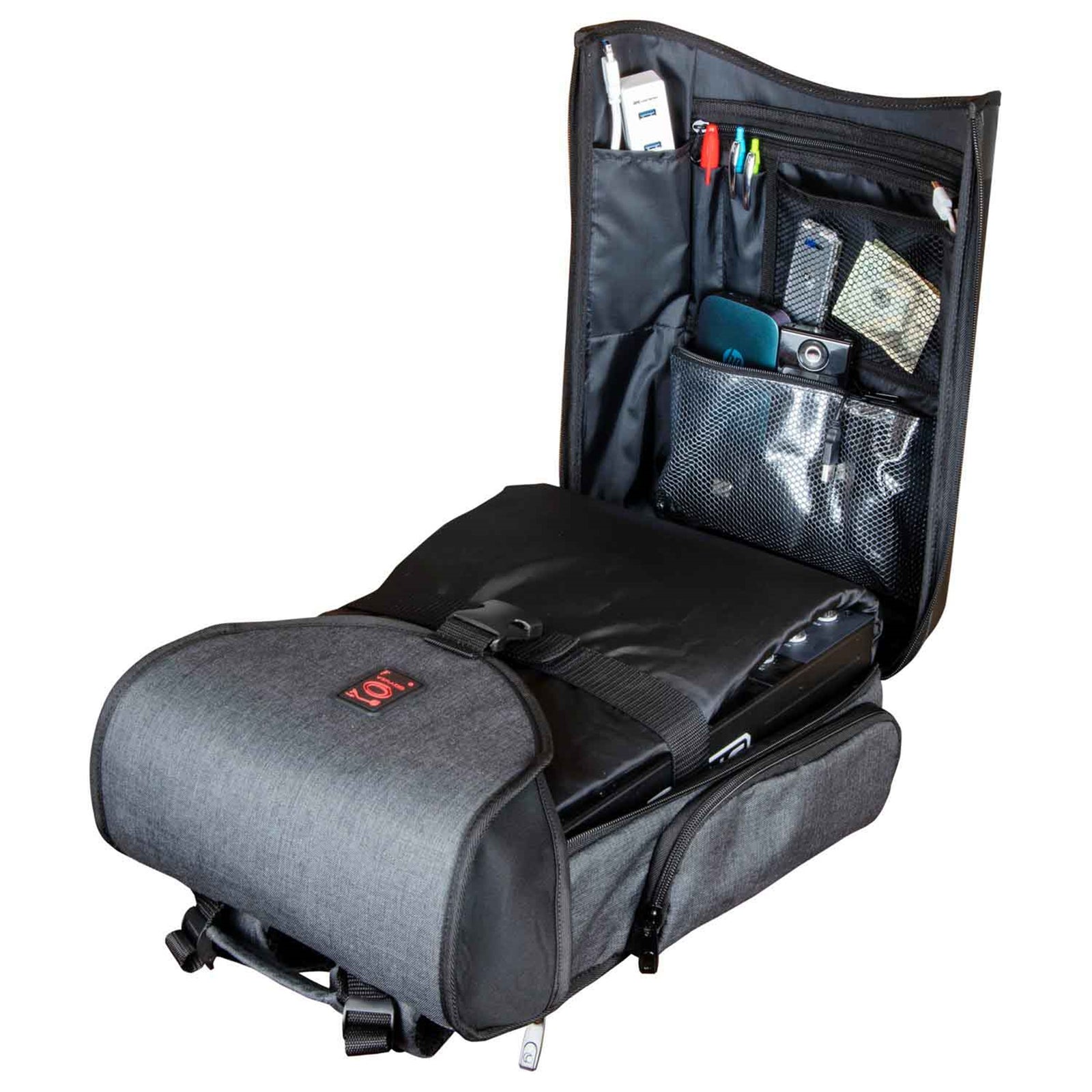 Odyssey BHS12BPCHA Charcoal Black Hard Shell DJ Backpack by Odyssey