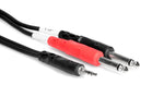 Hosa CMP-159 TRS to Dual TS Stereo Breakout Cable DJ Package - 5 Pack by HOSA