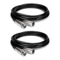 Hosa MCL-125 Microphone Cable XLR3F to XLR3M (25 Feet) - 2 Pack by Hosa