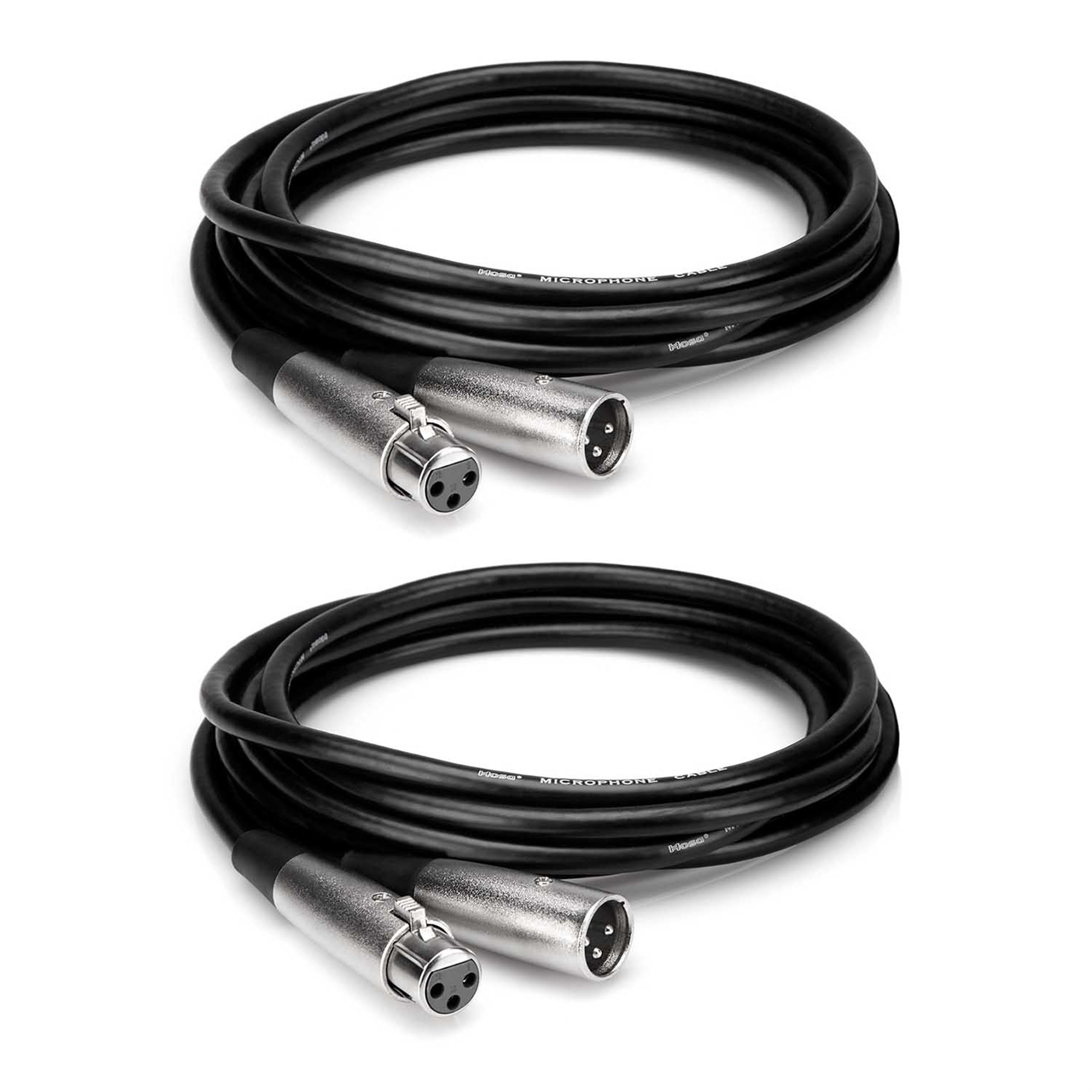 Hosa MCL-125 Microphone Cable XLR3F to XLR3M (25 Feet) - 2 Pack by Hosa