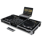Odyssey FZGSLBM10WR Black Low Profile 10″ Format DJ Mixer and Two Battle Position Turntables Flight Coffin Case with Wheels and Glide Platform by Odyssey
