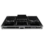 Odyssey FZGSLBM10WR Black Low Profile 10″ Format DJ Mixer and Two Battle Position Turntables Flight Coffin Case with Wheels and Glide Platform by Odyssey