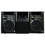 Odyssey FZGSLBM10WR Black Low Profile 10″ Format DJ Mixer and Two Battle Position Turntables Flight Coffin Case with Wheels and Glide Platform by Odyssey