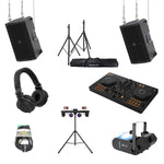 Pioneer DJ DDJ-FLX4 CLUB LIGHT Package 02 with  DJ Controller, Speakers, Stands and Headphones by Pioneer DJ