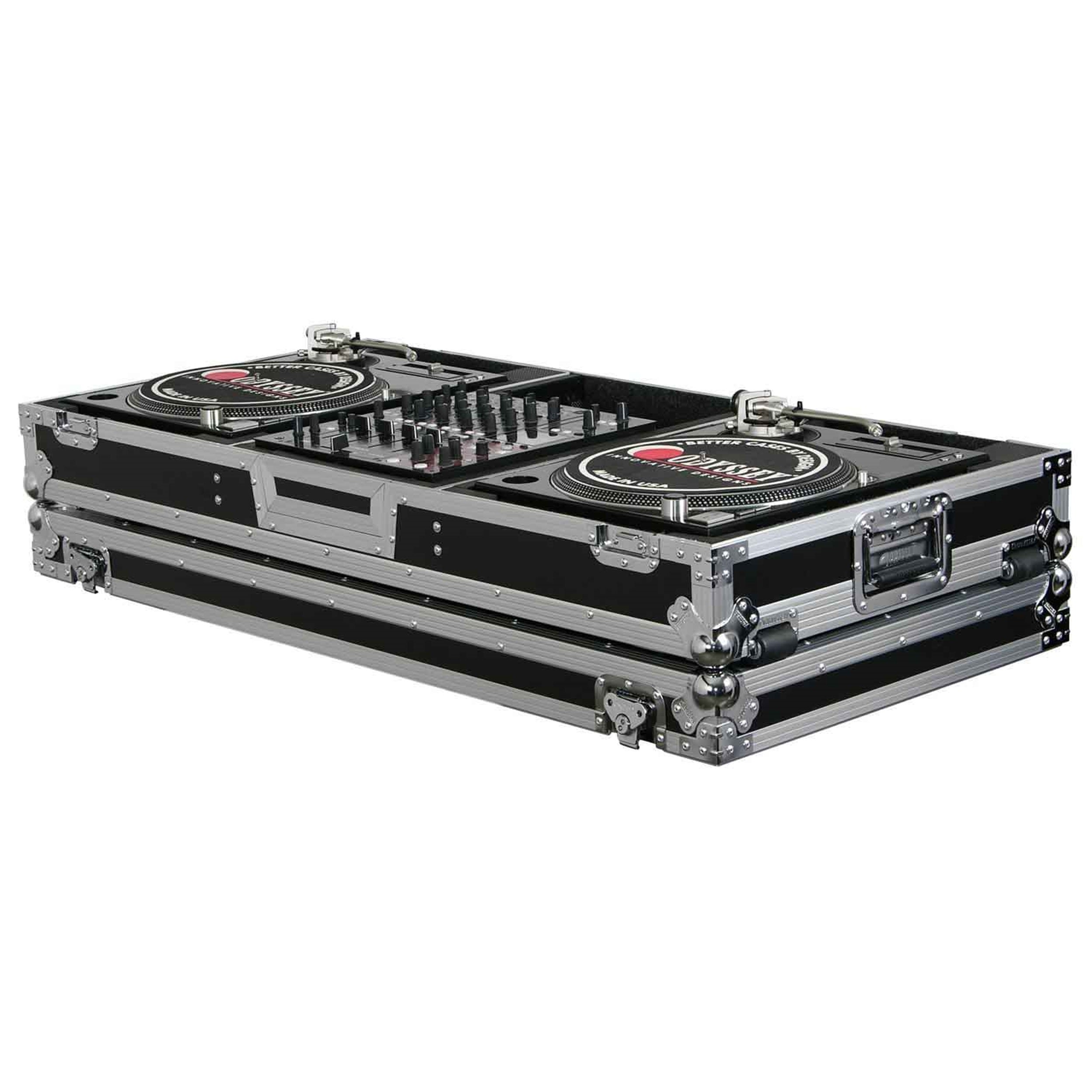 Open Box: Odyssey FZBM12W DJ Flight Coffin Case for 12-Inch Format DJ Mixer and Two Battle Position Turntables by Odyssey