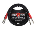 Pig Hog PD-21403, 1/4" to 1/4" Dual Cable - 3 Ft by PigHog