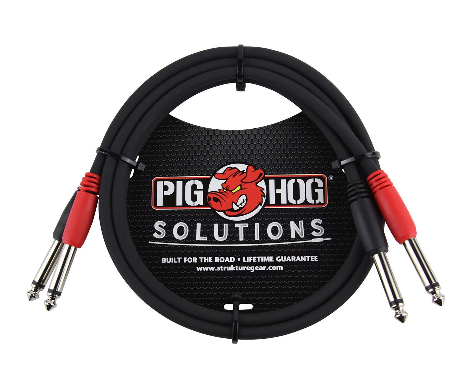 Pig Hog PD-21403, 1/4" to 1/4" Dual Cable - 3 Ft by PigHog
