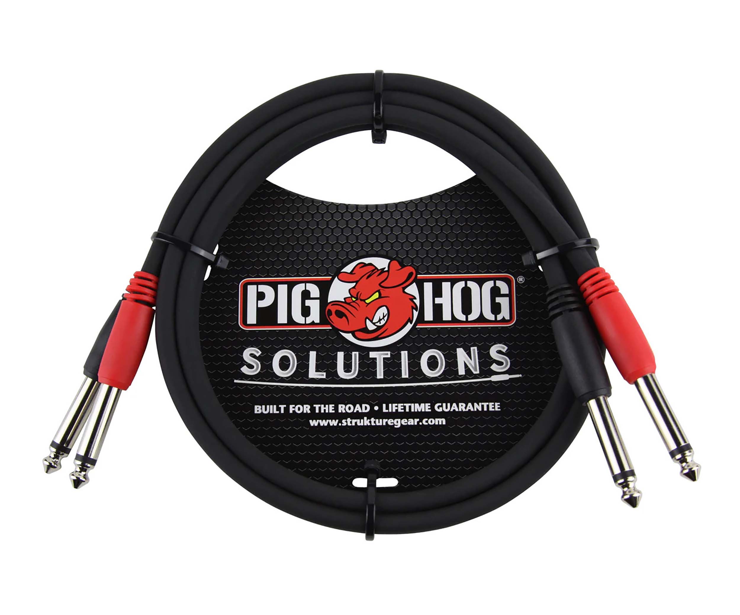 Pig Hog PD-21403, 1/4" to 1/4" Dual Cable - 3 Ft by PigHog