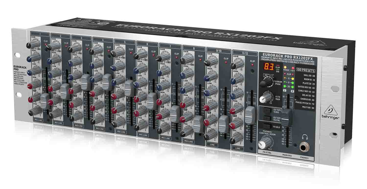 B-Stock: Behringer RX1202FX, 12-Input Rack Mixer with Multi-FX Process