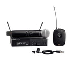 Shure SLXD124/85-J52 Wireless System with SLXD2/58 Handheld Transmitter, SLXD1 Bodypack Transmitter and WL185 Lavalier Microphone - J52 (558-616 MHz) by Shure
