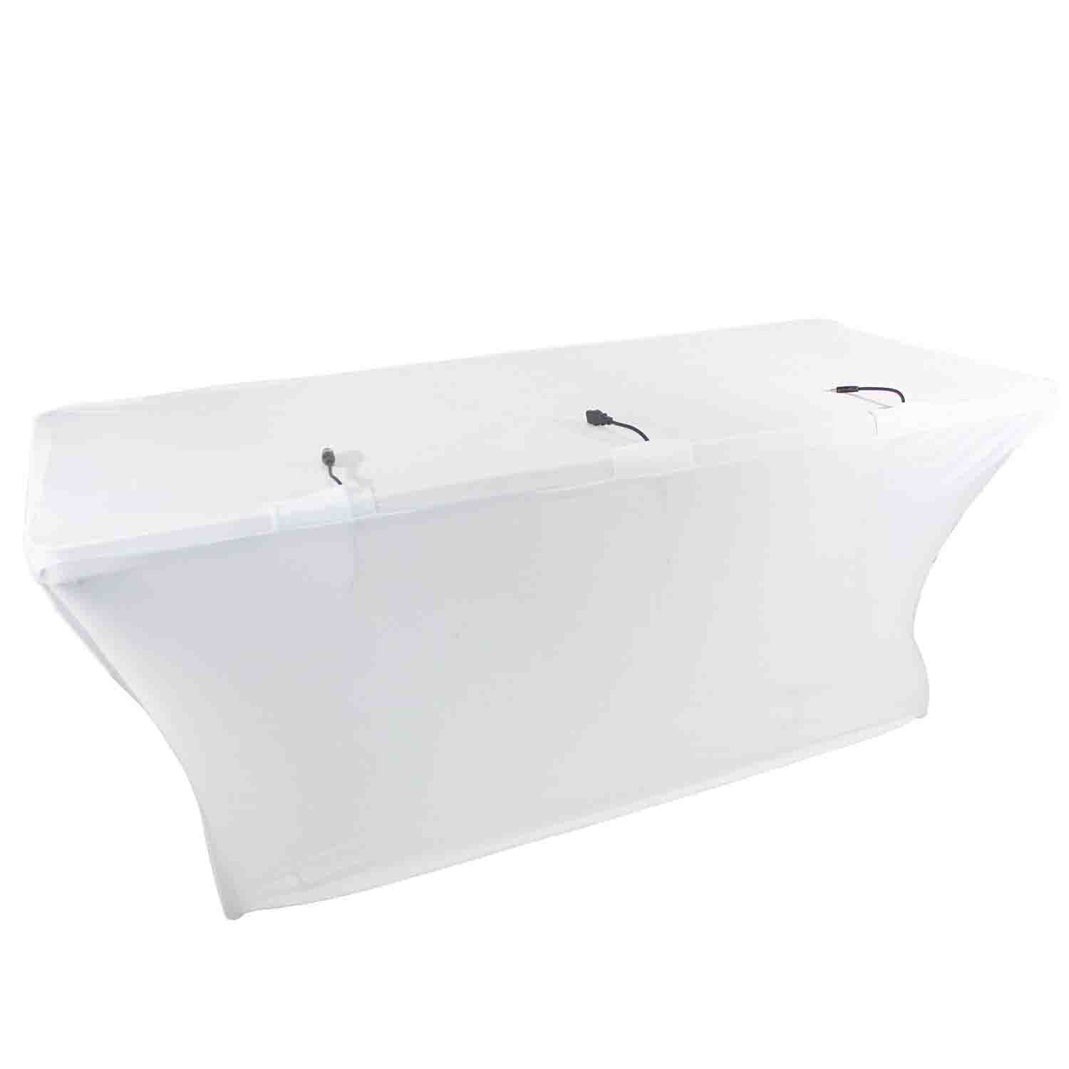REPLACEMENT SCRIM ProX X-ST6W 6 Ft. Open Back Spandex Table Cover Scrim - White by ProX Cases