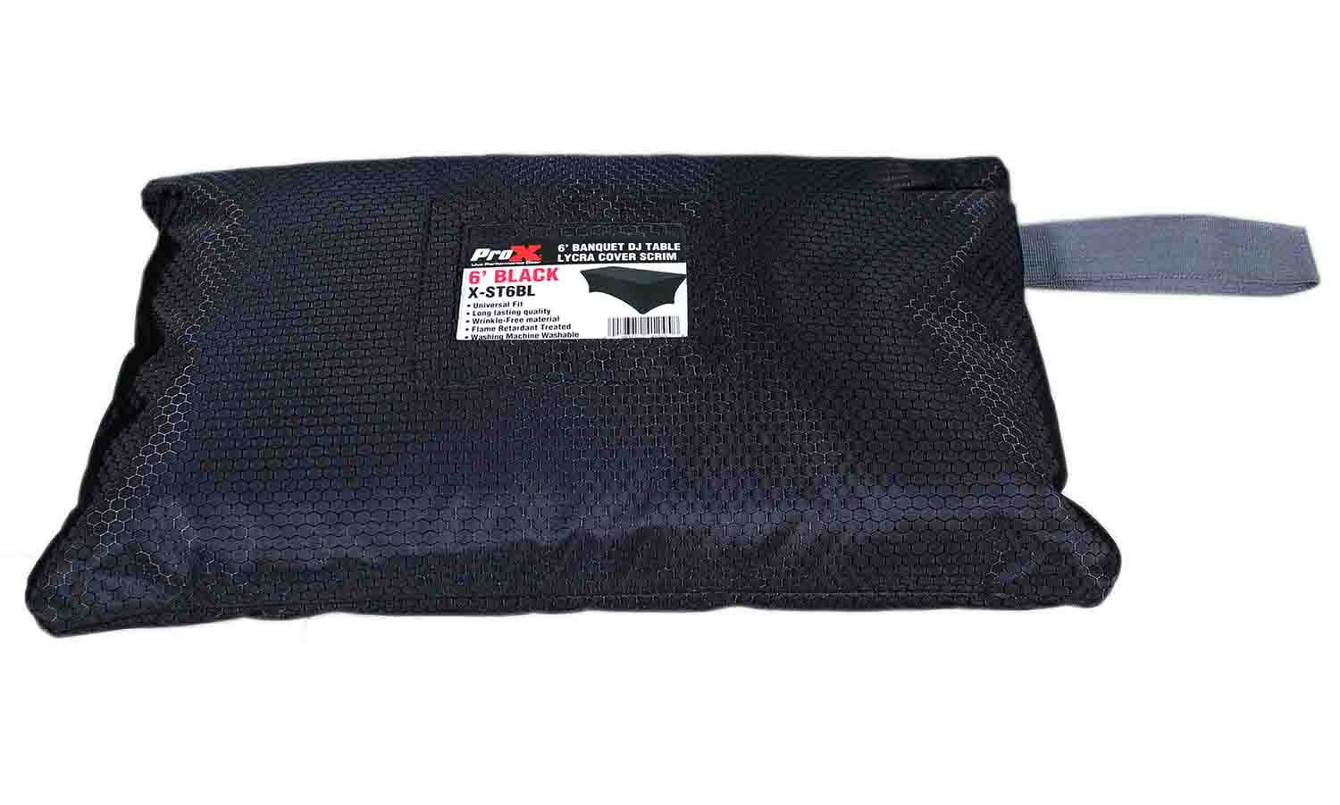 REPLACEMENT SCRIM ProX X-ST6BL 6 Ft. Open Back Spandex Table Cover Scrim - Black by ProX Cases