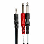 Hosa Stereo Breakout Cable, 3.5 mm TRS to Dual 1/4 in TS by HOSA
