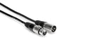 Hosa DMX-305 Cable XLR Macho de 3 Pines a XLR Hembra de 3 Pines - 1,5 metros