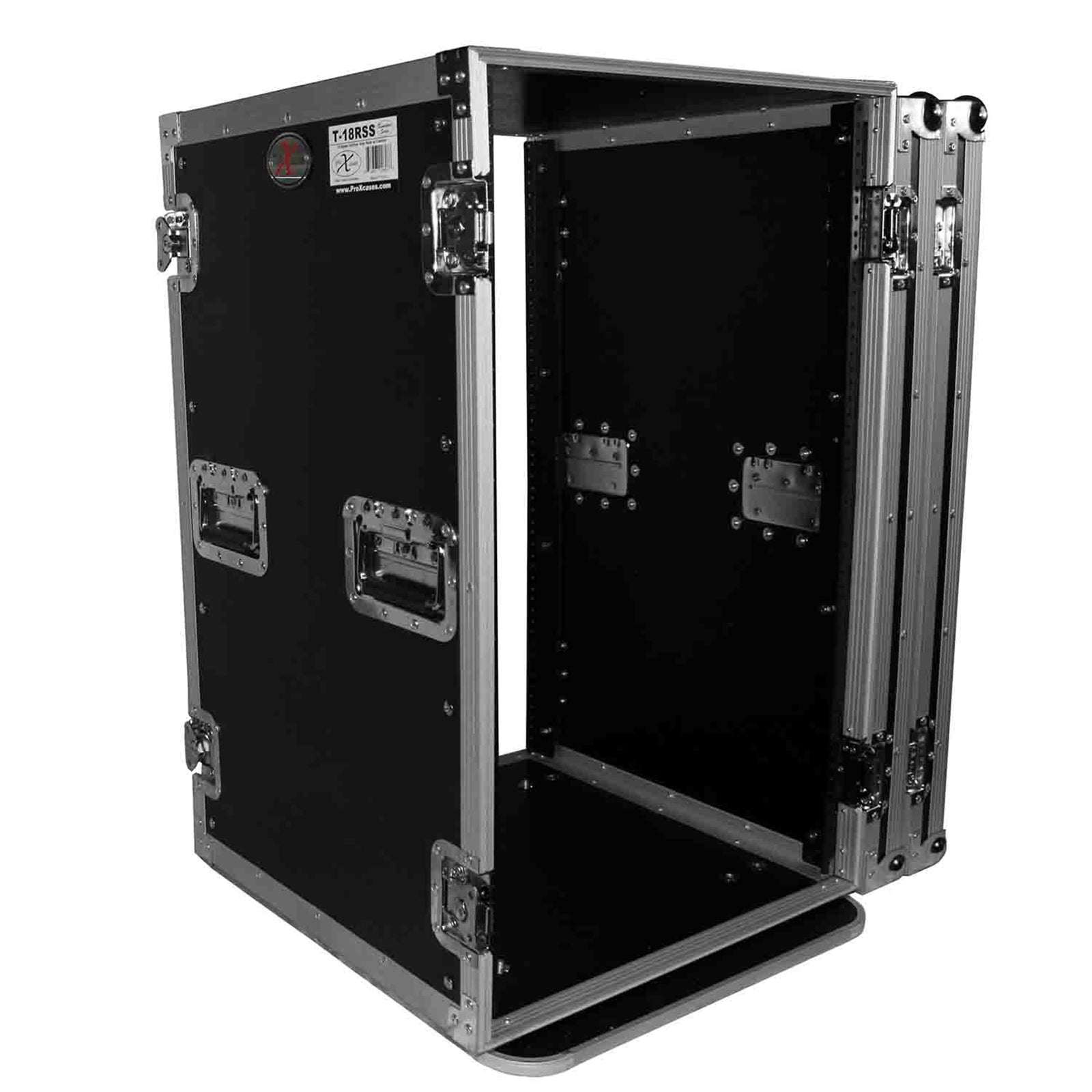 ProX T-18RSS, 18U Space Amp Rack Mount ATA Flight Case 19 Inch Depth W-Casters by ProX Cases