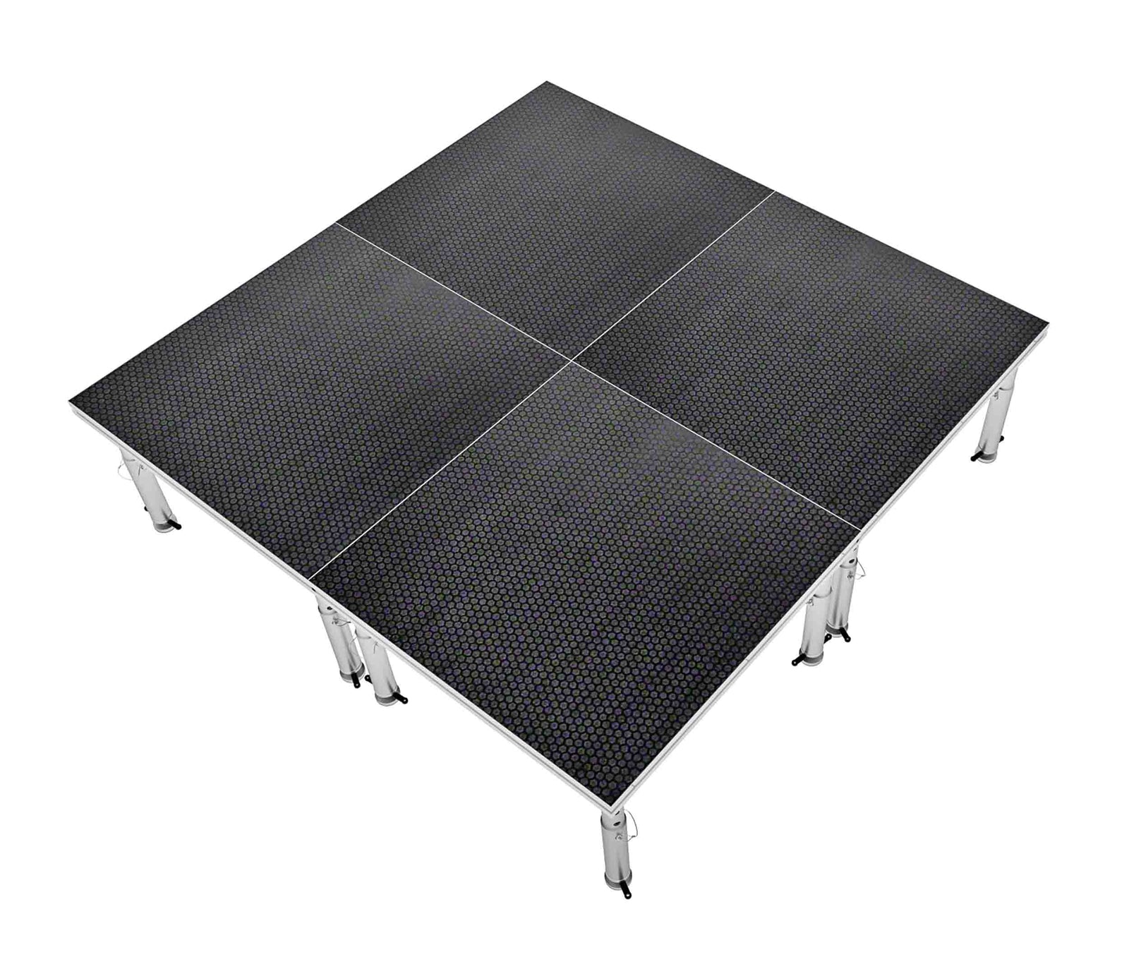 ProX XSU-8X8PKG, Stage One 8 x 8 Ft. Portable Stage Package - Includes 4x Units with Telescoping 16-22" Adjustable legs by ProX Cases