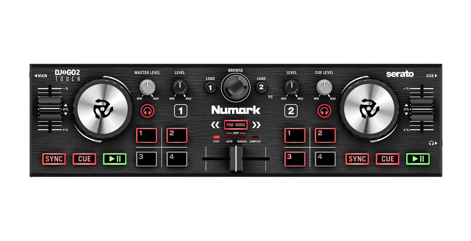 Numark DJ2GO2 Pocket DJ Controller with Audio Interface and Serato DJ Lite Software Download by Numark