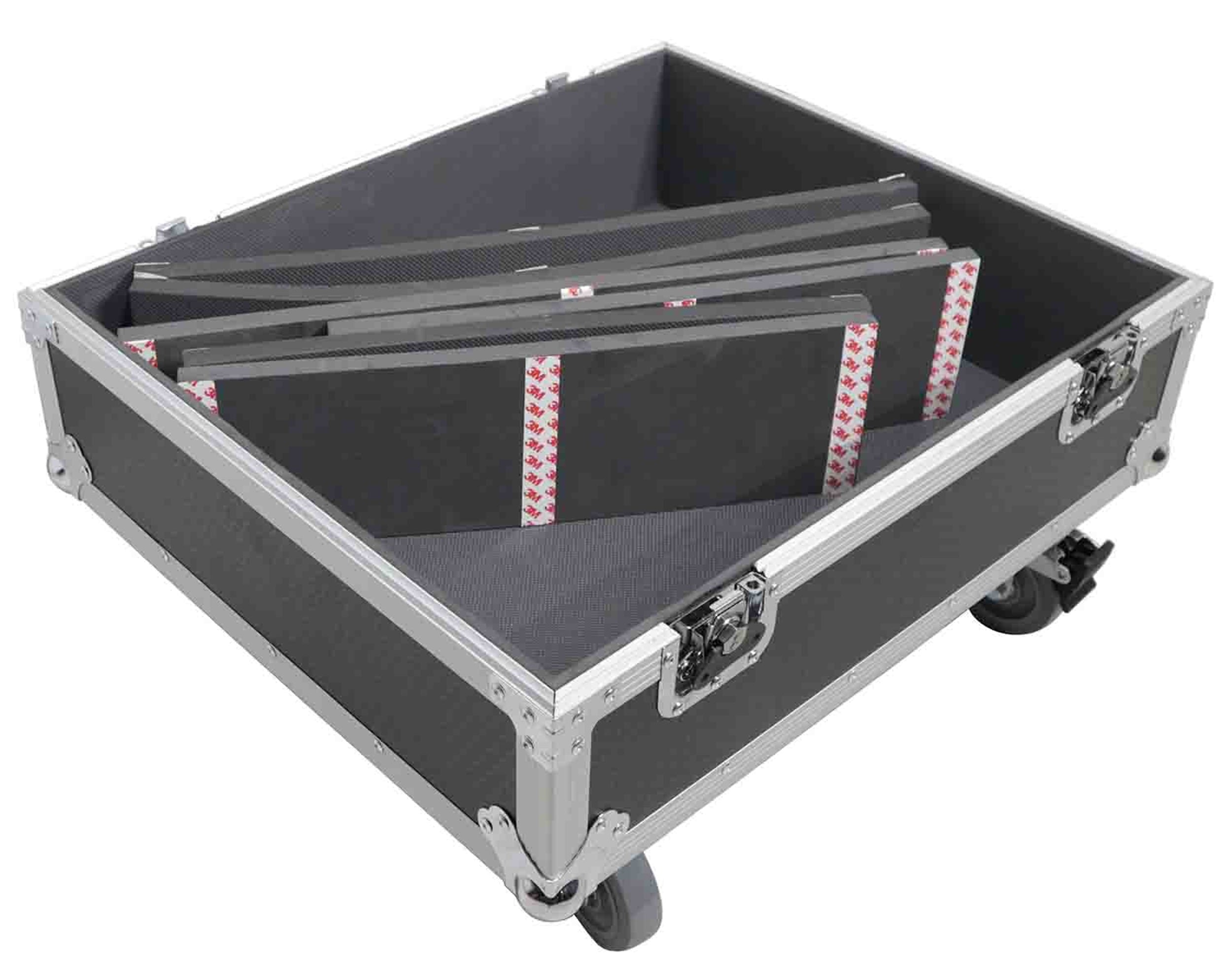 ProX XS-SP252521W Line Array Speakers Flight Case for (2) QSC LA108 and RCF HDL 28A HDL10A - 25 x 25 x 21” by ProX Cases