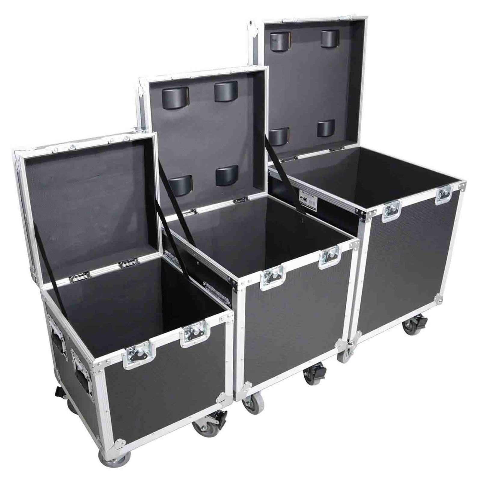ProX XS-UTL49 PKG3, ATA Style Road Cases Large, Medium and Small Size with Wheels - Package of 3 by ProX Cases
