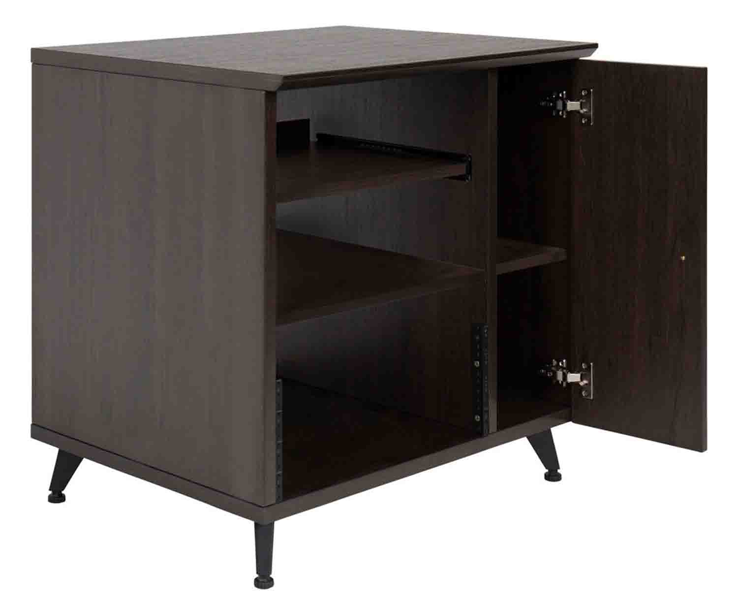 Gator Frameworks GFW-ELITESIDECAR-BRN Elite Series Sidecar Rack Cabinet with Shelf - Brown by Gator Cases