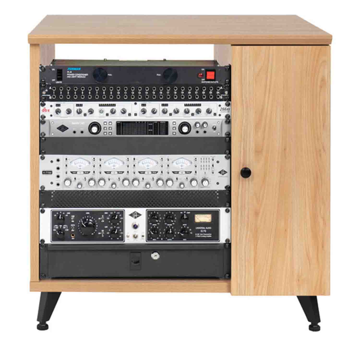 Gator Frameworks GFW-ELITESIDECAR-MPL Elite Series Sidecar Rack Cabinet with Shelf - Maple by Gator Cases